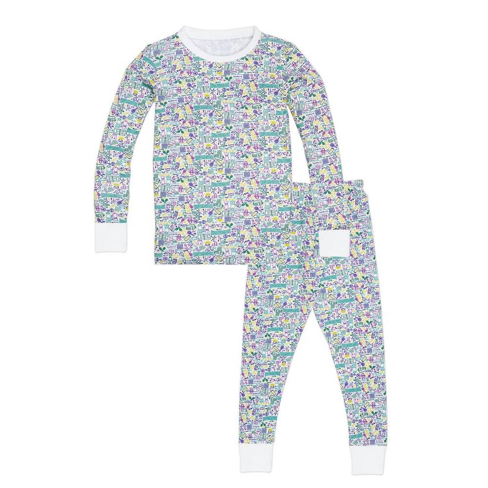 NEW JOY STREET boys' two piece print pajamas in tennis
